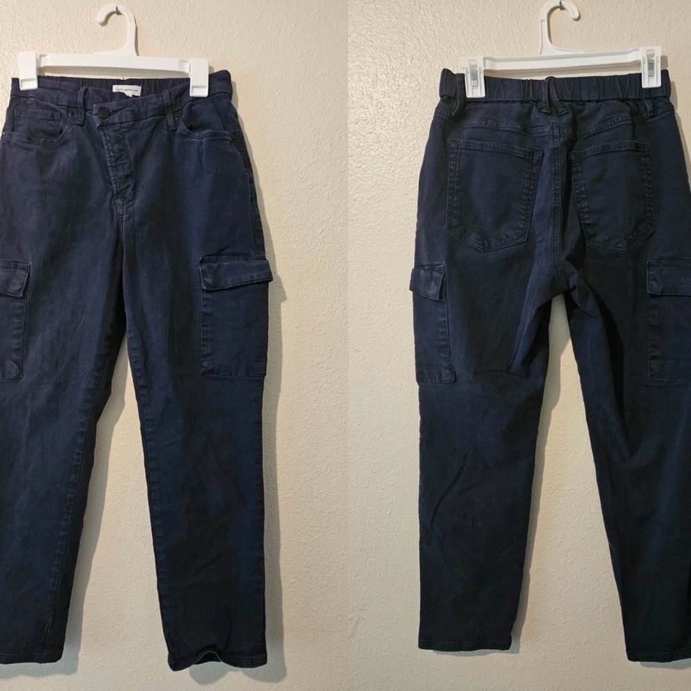 Good American Dark Blue Cargo Pants